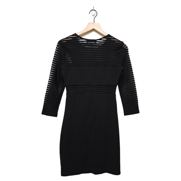 Lulus Perfect Mesh Black Bodycon Dress Sz S - Picture 6 of 9